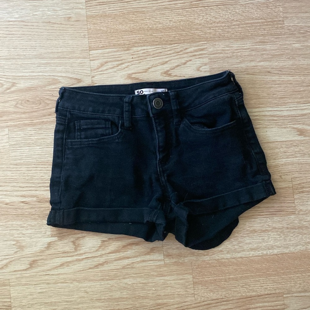 SO Black Jean Shorts